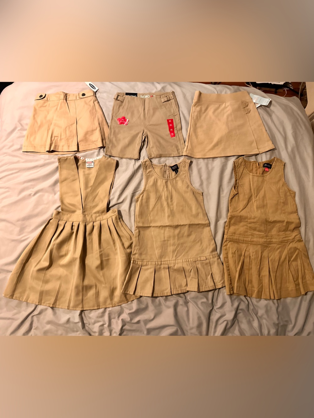 Girls tan khaki uniform bundle size 6